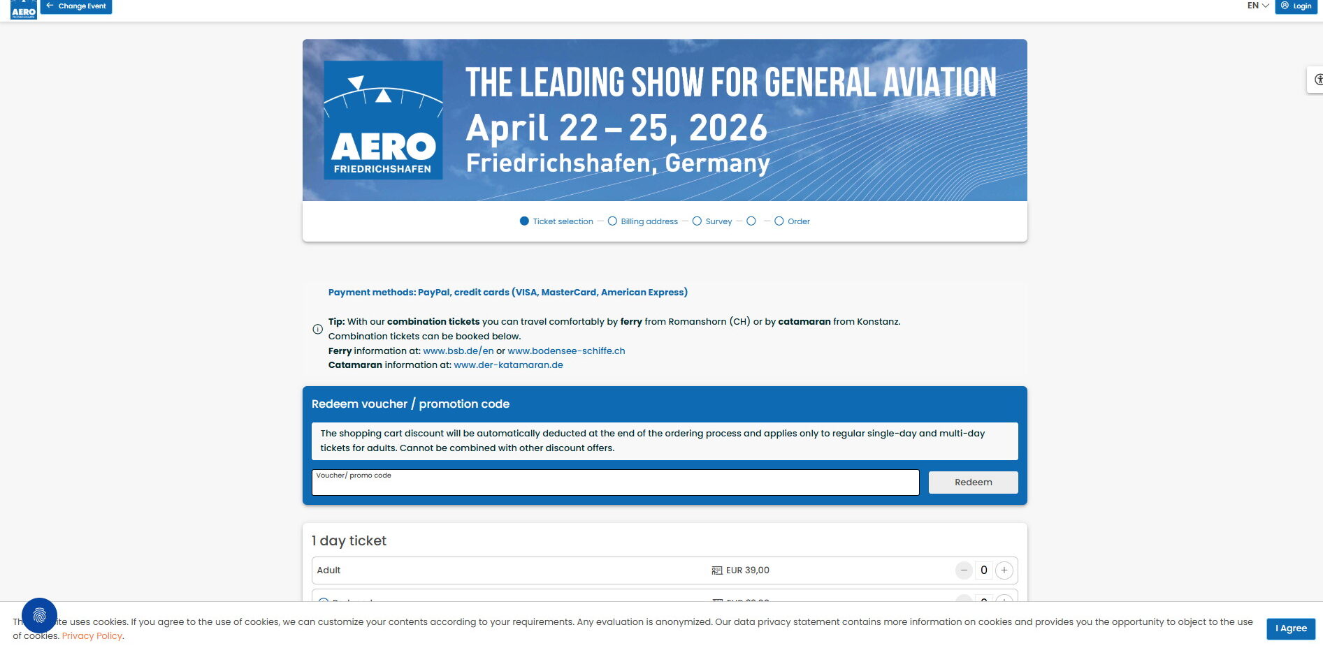 Vstupenky na AERO Friedrichshafen v prodeji